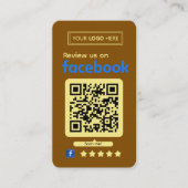 Carte De Visite Demande d'avis Facebook Bronze (Devant)