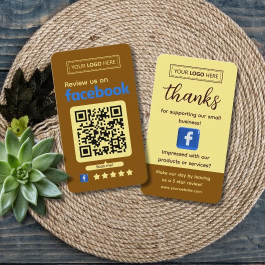 Carte De Visite Demande d'avis Facebook Bronze