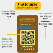 Carte De Visite Demande d'avis Facebook Bronze