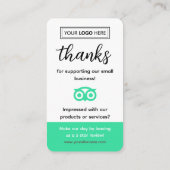 Carte De Visite Demande d'avis Tripadvisor (Dos)