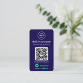 Carte De Visite Demande d'avis TripAdvisor avec logo et code QR (Debout devant)
