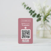 Carte De Visite Demande d'avis Trustpilot avec code QR scannable (Debout devant)