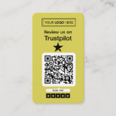 Carte De Visite Demande d'avis Trustpilot avec code QR scannable (Devant)
