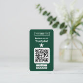 Carte De Visite Demande d'avis Trustpilot avec code QR scannable (Debout devant)