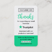 Carte De Visite Demande d'avis Trustpilot avec code QR scannable (Dos)