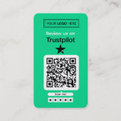 Carte De Visite Demande d'avis Trustpilot avec code QR scannable (Devant)