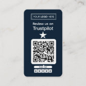 Carte De Visite Demande d'avis Trustpilot avec code QR scannable (Devant)