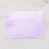 Carte De Visite Demande de Baby shower Citrouille violet (Dos)