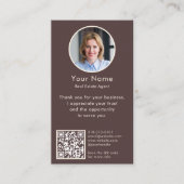 Carte De Visite Demande de commentaire moderne avec code QR et pho (Devant)