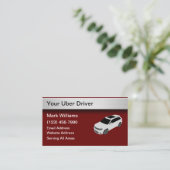 Carte De Visite Demande de course cool simple pour chauffeur Uber (Debout devant)