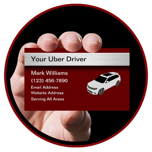 Carte De Visite Demande de course cool simple pour chauffeur Uber
