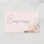 Carte De Visite Demande de Fête des mariées florale chic (Dos)