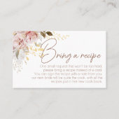 Carte De Visite Demande de Fête des mariées florale chic (Devant)