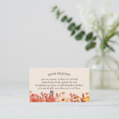 Carte De Visite Demande de Fleur sauvage d'automne/Livre pour bébé (Debout devant)