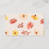 Carte De Visite Demande de Fleur sauvage d'automne/Livre pour bébé (Dos)