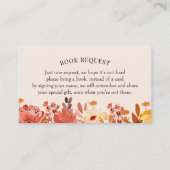 Carte De Visite Demande de Fleur sauvage d'automne/Livre pour bébé (Devant)