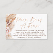 Carte De Visite Demande de la Fête des mariées Florale Boho (Devant)