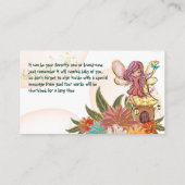 Carte De Visite Demande de livre de Ladybug fairy enchantée Whimsi (Dos)