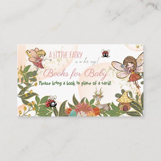 Carte De Visite Demande de livre de Ladybug fairy enchantée Whimsi (Devant)