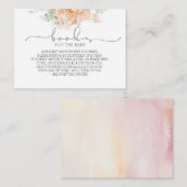 Carte De Visite Demande de livres de Baby showers floraux (Devant / Derrière)