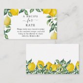 Carte De Visite Demande de recette personnalisée Fête des mariées (Devant / Derrière)