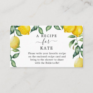 Carte De Visite Demande de recette personnalisée Fête des mariées 
