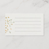 Carte De Visite Demande de recette pour Fête des mariées Fleur sau (Dos)