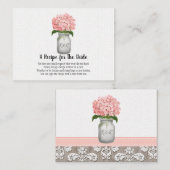 Carte De Visite Demande de recette pour le monogramme mason Jar Hy (Devant / Derrière)
