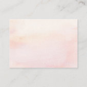 Carte De Visite Demande de réservation de Baby shower rose (Dos)