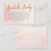 Carte De Visite Demande de réservation de Baby shower rose (Devant / Derrière)