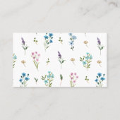 Carte De Visite Demande de réservation fleur sauvage ou Livre pour (Dos)