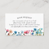 Carte De Visite Demande de réservation fleur sauvage ou Livre pour (Devant)