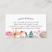 Carte De Visite Demande de réservation fleur sauvage/Réserver pour (Devant)