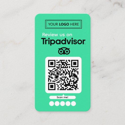 Carte De Visite Demande de révision du Tripadvisor (Devant)