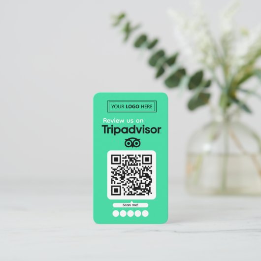 Carte De Visite Demande de révision du Tripadvisor (Debout devant)