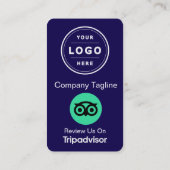 Carte De Visite Demande de révision TripAdvisor avec logo et code  (Dos)