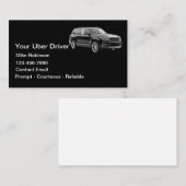 Carte De Visite Demande de trajet de chauffeur Uber Simple et Clas (Devant / Derrière)