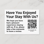 Carte De Visite Demander aux clients de laisser une révision du co (Devant)