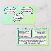 Carte De Visite Demandez d'abord à la personne (Devant / Derrière)
