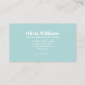 Carte De Visite Démarcheur de chiens et émetteur d'animaux de comp (Dos)