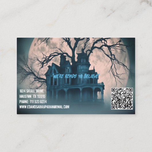 Carte De Visite Demeure de l'enquêteur paranormal (Dos)