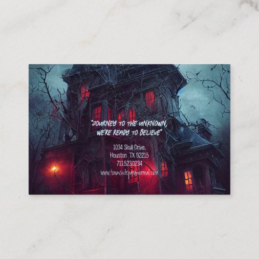 Carte De Visite Demeure de l'enquêteur paranormal (Dos)