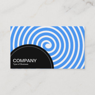 Carte De Visite Demi-cercle Panneau (points) - Spirale Bleu Clair