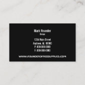 Carte de visite demi-cerclé ultramoderne, blanc (Dos)