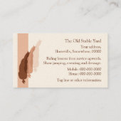 Carte De Visite Demi de logo de passage de dressage (Dos)