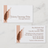 Carte De Visite Demi de passage dans le brun ombrage le graphique (Devant / Derrière)