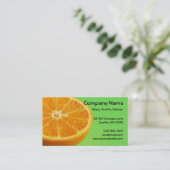Carte De Visite Demi de tranche de fruit orange (Debout devant)