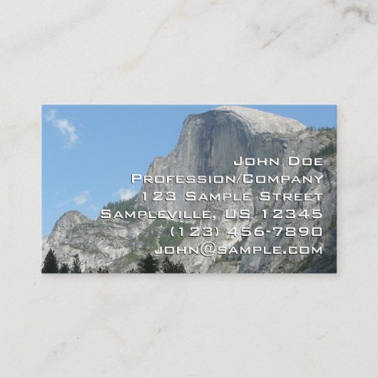 Carte De Visite Demi-dôme du côté du parc national Yosemite (Devant)