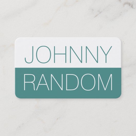 Carte De Visite Demi-double ton vert gras (Devant)