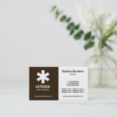 Carte De Visite Demi et demi (astérisque) - Brown foncé et blanc (Debout devant)